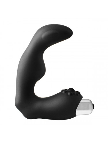 Черный вибромассажер простаты FantASStic Vibrating Prostate Massager - 11,3 см.