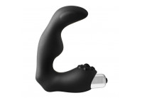 Черный вибромассажер простаты FantASStic Vibrating Prostate Massager - 11,3 см.