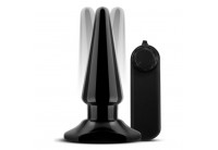 Черная анальная пробка с вибрацией Basic Vibrating Anal Pleaser - 10,2 см.