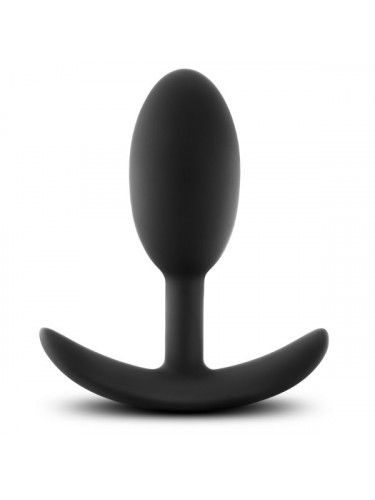 Черная анальная пробка Silicone Vibra Slim Plug Medium - 10,2 см.