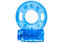 Голубое эрекционное виброкольцо Reusable Cock Ring