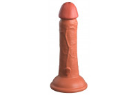 Фаллоимитатор цвета карамели 6 Vibrating Silicone Dual Density Cock - 17,8 см.