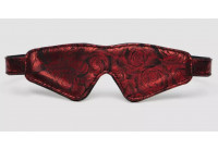 Двусторонняя красно-черная маска на глаза Reversible Faux Leather Blindfold
