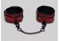 Красно-черные оковы Reversible Faux Leather Ankle Cuffs