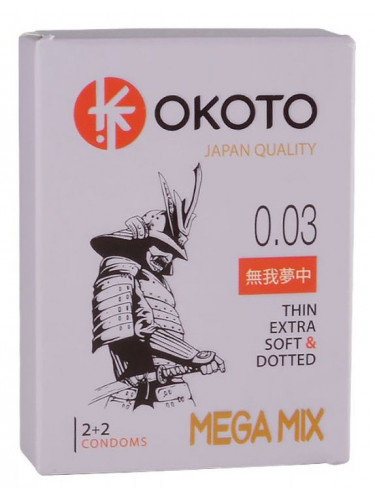 Набор из 4 презервативов OKOTO MegaMIX