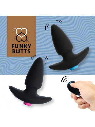 Набор из двух черных анальных плагов для пары FunkyButts