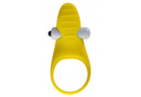Желтое эрекционное виброкольцо Banana Ring