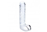 Прозрачный фаллоимитатор 8 Realistic Ribbed Glass Dildo - 20,3 см.