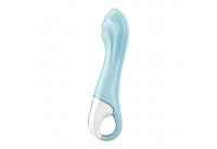 Голубой вибромассажер Air Pump Vibrator 5+ - 21 см.