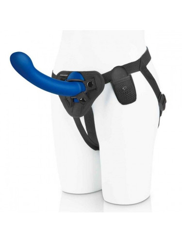 Синяя насадка Remote Control P-Spot G-Spot с черными трусиками - 20 см.