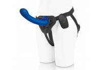 Синяя насадка Remote Control P-Spot G-Spot с черными трусиками - 20 см.