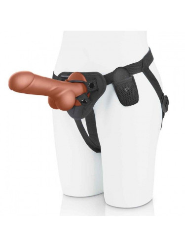 Реалистичный страпон с радиоуправлением Remote Control Realistic - 21 см.