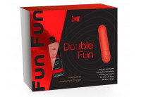 Подарочный набор Double Fun: перезаряжаемая вибропуля и гель на водной основе