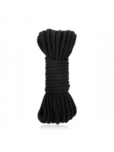 Черная хлопковая веревка для связывания Bondage Rope - 10 м.