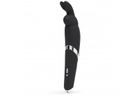 Черный вибратор Rabbit Rechargeable Wand Vibrator - 26,7 см.