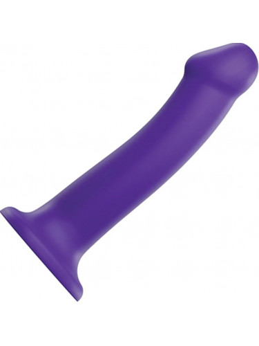 Фиолетовый фаллоимитатор-насадка Strap-On-Me Dildo Dual Density size L - 19 см.