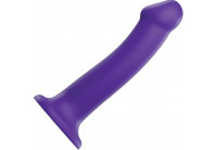Фиолетовый фаллоимитатор-насадка Strap-On-Me Dildo Dual Density size L - 19 см.