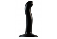 Черный фаллоимитатор-насадка Strap-On-Me P G spot Dildo size S - 16,4 см.