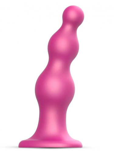 Розовая насадка Strap-On-Me Dildo Plug Beads size S