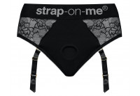 Черные трусики для насадок Diva Lingerie Harness - size S