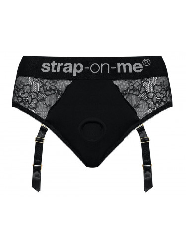 Черные трусики для насадок Diva Lingerie Harness - size M