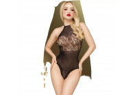 Оригинальное боди Blooming era из плотной и ажурной сетки