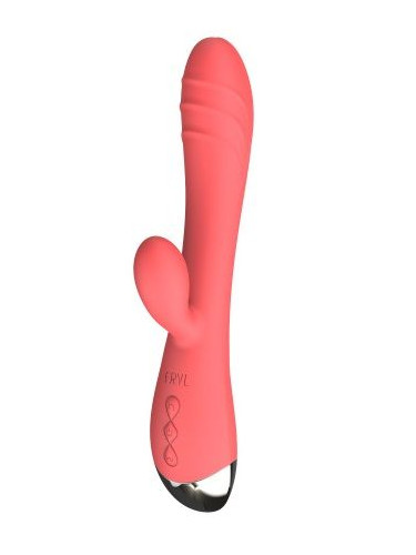 Коралловый вибратор-кролик Eridan - 21 см.