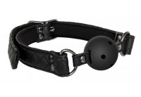 Черный кляп-шарик BALL GAG DIAMOND