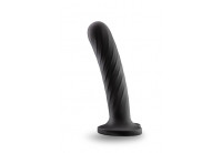 Черный анальный фаллоимитатор Twist Medium - 14 см.
