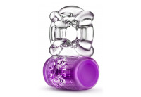 Фиолетовое эрекционное виброкольцо Pleaser Rechargeable C-Ring