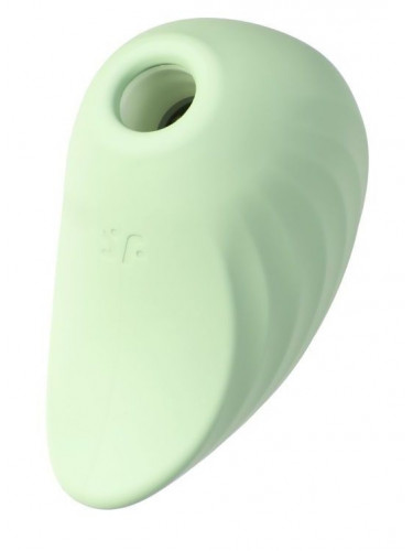 Салатовый вакуум-волновой стимулятор клитора Satisfyer Pearl Diver
