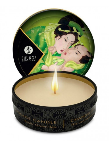 Массажная свеча Exotic Green Tea с ароматом зелёного чая - 30 мл.