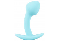 Голубая анальная втулка Mini Butt Plug - 7,1 см.