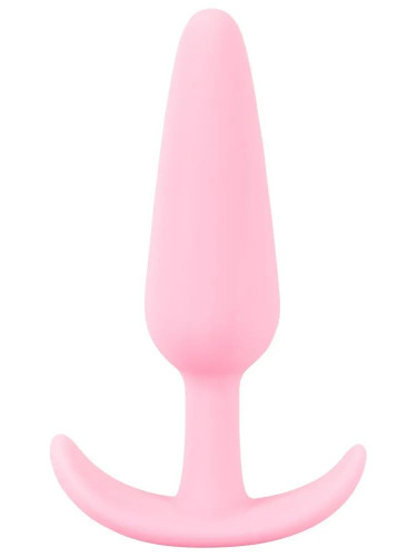 Розовая анальная втулка Mini Butt Plug - 8,4 см.