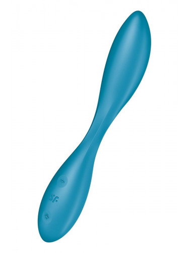 Синий гибкий вибратор Satisfyer G-Spot Flex 1 - 19,5 см.