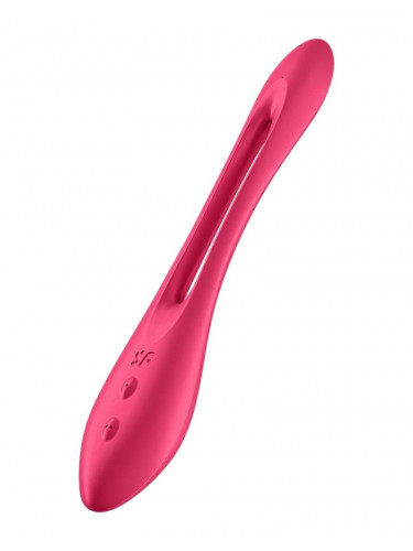 Красный многофункциональный вибратор для пар Satisfyer Elastic Joy