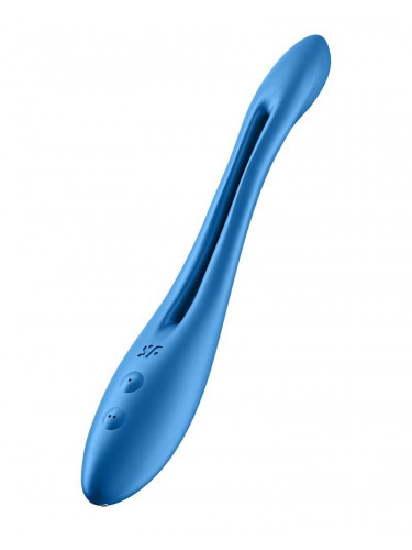 Синий многофункциональный вибратор для пар Satisfyer Elastic Game