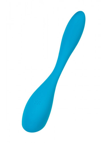 Синий гибкий вибратор Satisfyer G-Spot Flex 5+ - 19,6 см.