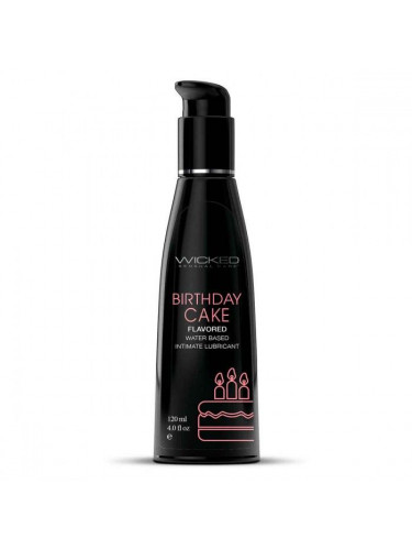 Лубрикант на водной основе со вкусом торта с кремом Wicked Aqua Birthday cake - 120 мл.