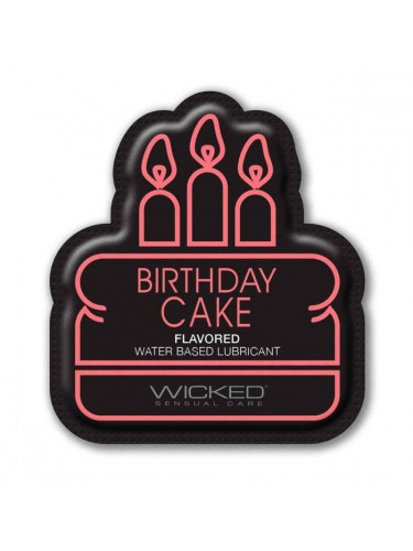 Лубрикант на водной основе со вкусом торта с кремом Wicked Aqua Birthday cake - 3 мл.