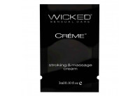 Крем для массажа и мастурбации Wicked Stroking and Massage Creme - 3 мл.