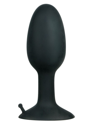 Полая анальная пробка с шариком Small Silicone Plug - 8 см.