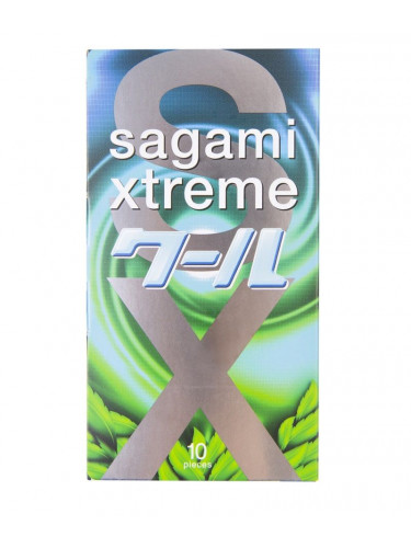 Презервативы Sagami Xtreme Mint с ароматом мяты - 10 шт.