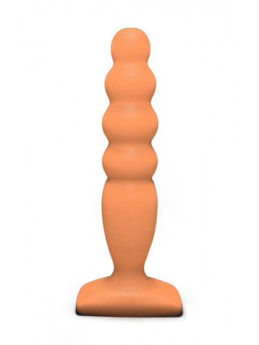 Телесный анальный стимулятор Large Bubble Plug - 14,5 см.