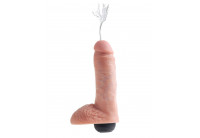 Реалистичный фаллоимитатор с эффектом семяизвержения Squirting Cock with Balls - 20,3 см.