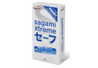 Презервативы Sagami Xtreme Ultrasafe с двойным количеством смазки - 10 шт.