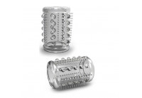 Прозрачная насадка с шипами и шишечками STAY HARD COCK SLEEVE 03 CLEAR