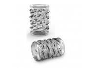 Прозрачная насадка с объёмными чёрточками STAY HARD COCK SLEEVE 06 CLEAR