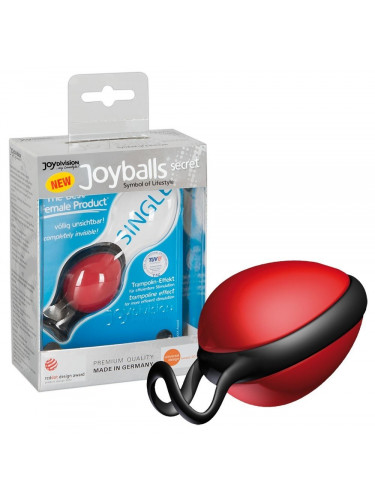 Красный вагинальный шарик со смещенным центром тяжести Joyballs Secret