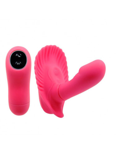 Клиторальный стимулятор с вагинальной пробкой Fancy Clamshell